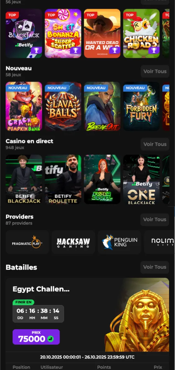les jeux du casino betify
